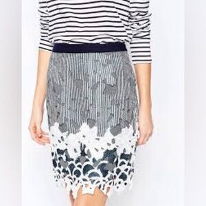 Maeve Anthropologie Laser Cut Skirt In S NWT
